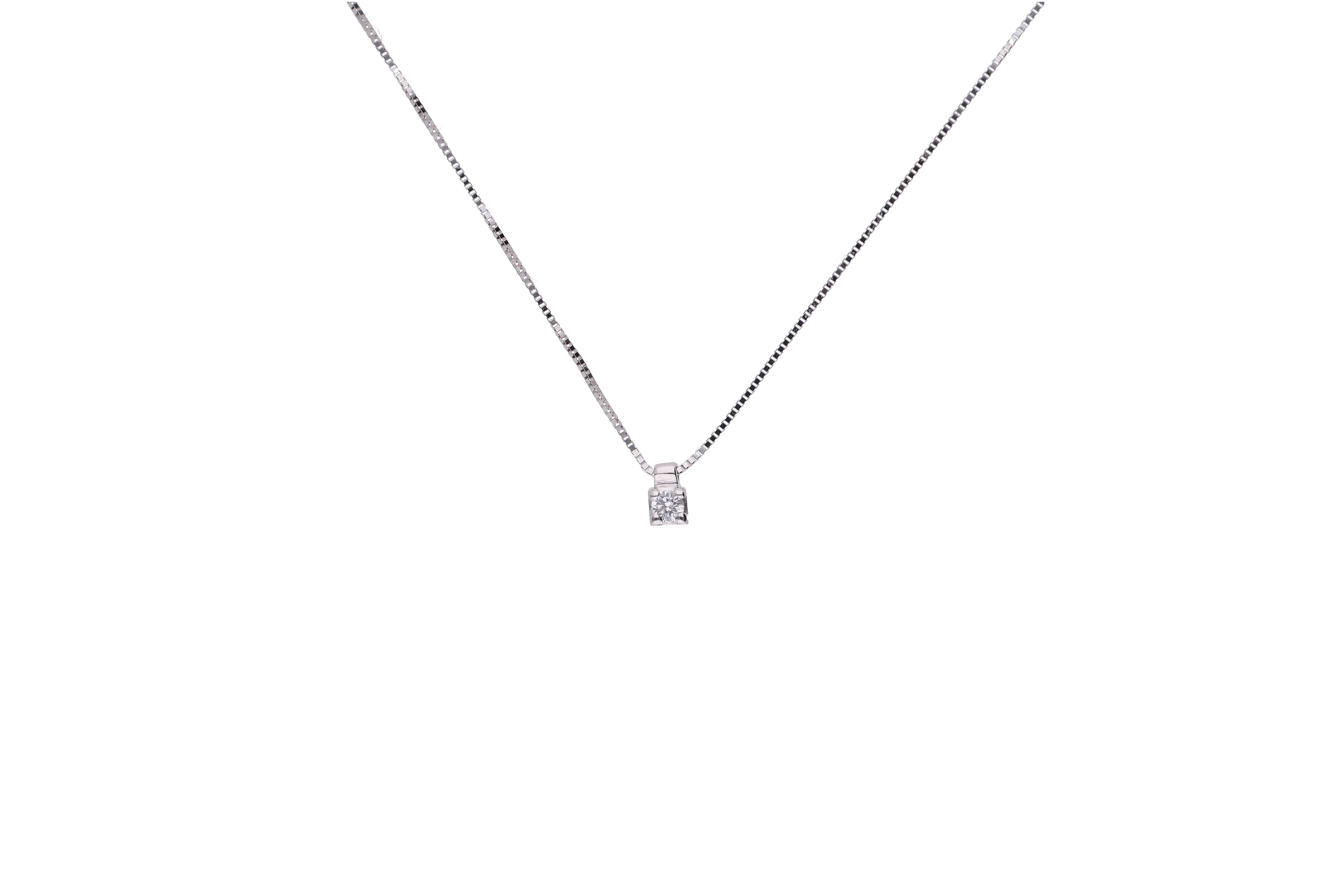 Collier con diamante - Asta Preziosi