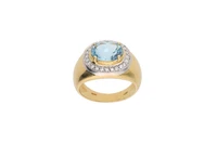 Anello con diamanti e topazio azzurro - Asta Preziosi Anello con diamanti e topazio azzurro - Asta Preziosi