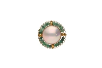 Anello con perla mabe' e smeraldi - Asta Preziosi Anello con perla mabe' e smeraldi - Asta Preziosi