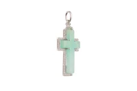 Pendente con diamanti e pietra - Asta Preziosi Pendente con diamanti e pietra - Asta Preziosi