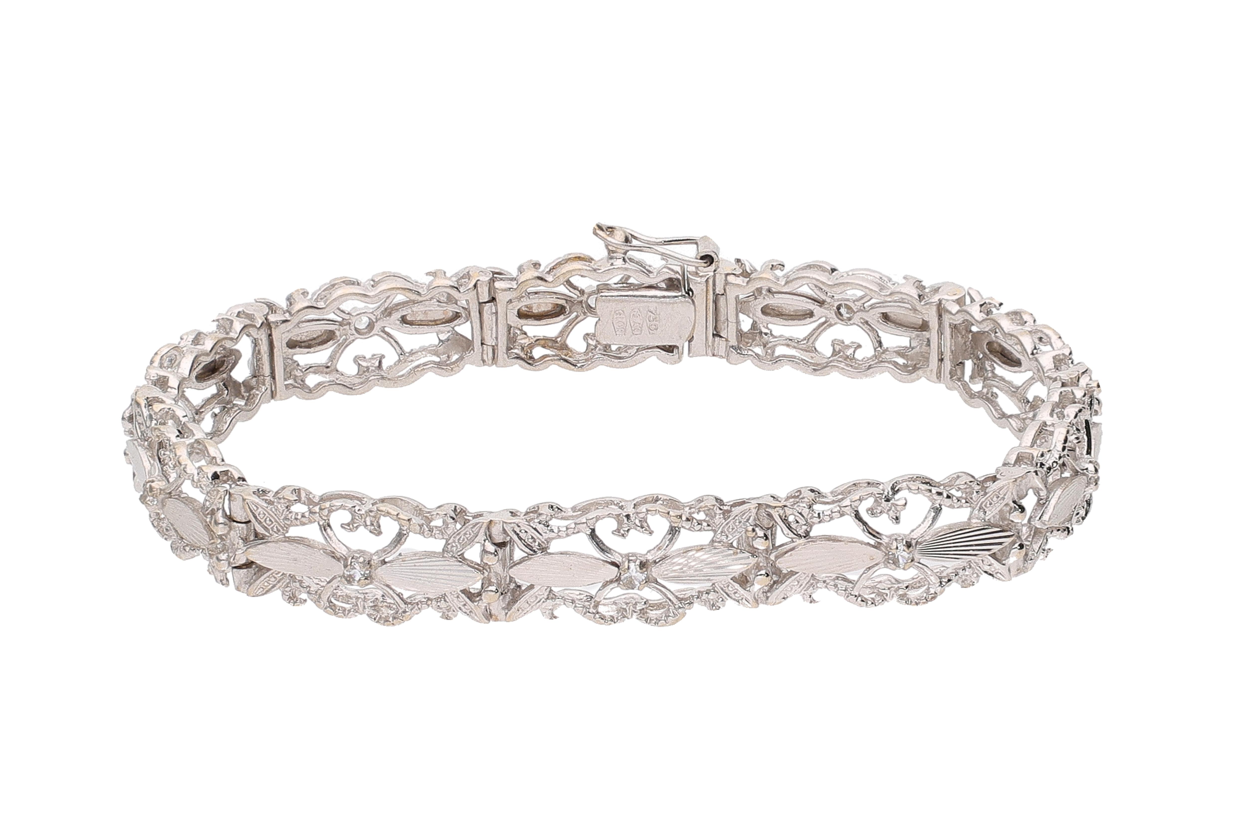 Bracciale con pietre incolore - Asta Preziosi