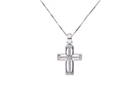 Collana e crocetta con diamanti - Asta Preziosi Collana e crocetta con diamanti - Asta Preziosi