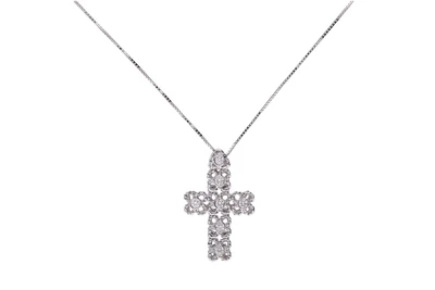 Collana e crocetta con diamanti - Asta Preziosi Collana e crocetta con diamanti - Asta Preziosi