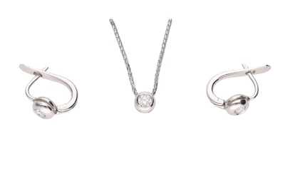 Collier e orecchini con diamanti - Asta Preziosi Collier e orecchini con diamanti - Asta Preziosi