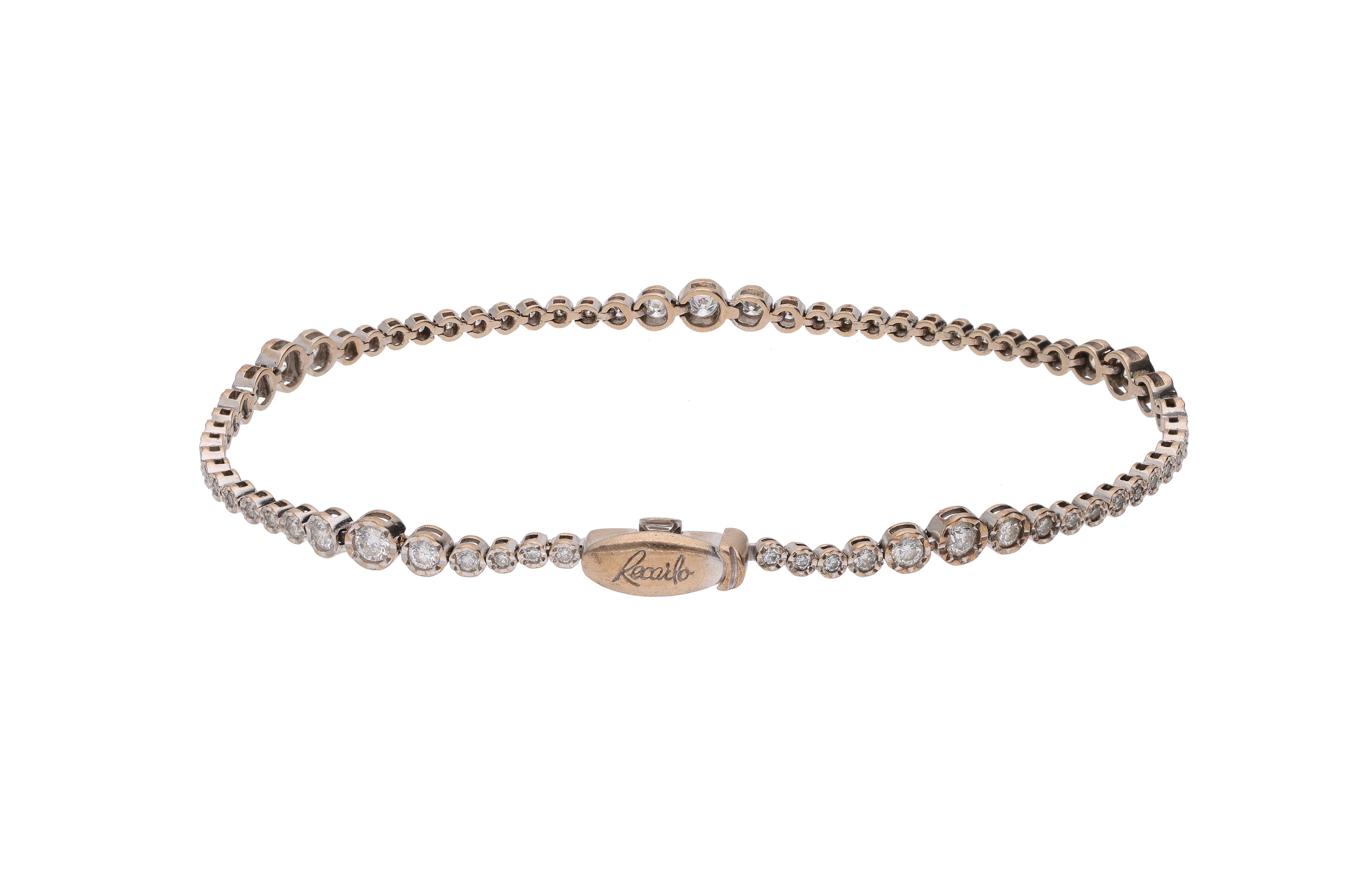 Recarlo, bracciale tennis con diamanti - Asta Preziosi