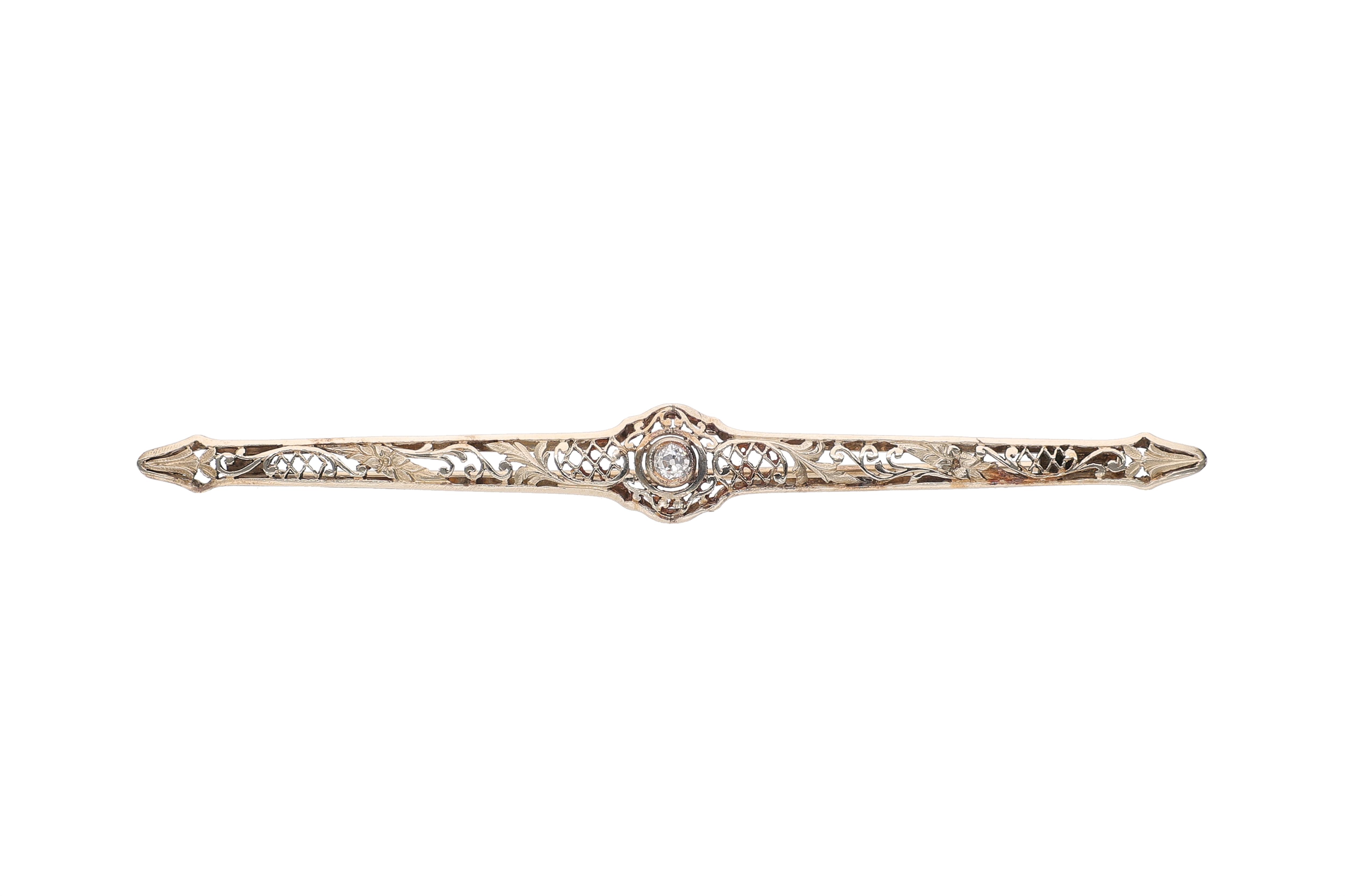 Spilla con diamante - Asta Preziosi