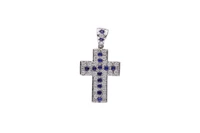 Ciondolo con diamanti e pietre blu - Asta Preziosi Ciondolo con diamanti e pietre blu - Asta Preziosi