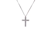 Collana e pendente a forma di croce con diamanti - Asta Preziosi