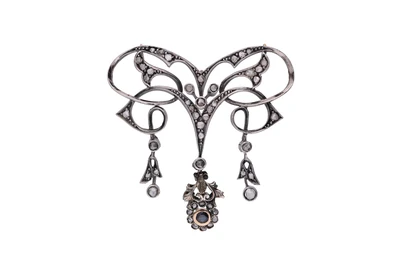 Centrale per collana con diamanti e zaffiro - Asta Preziosi Centrale per collana con diamanti e zaffiro - Asta Preziosi