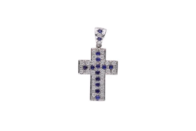 Ciondolo con diamanti e pietre blu - Asta Preziosi Ciondolo con diamanti e pietre blu - Asta Preziosi