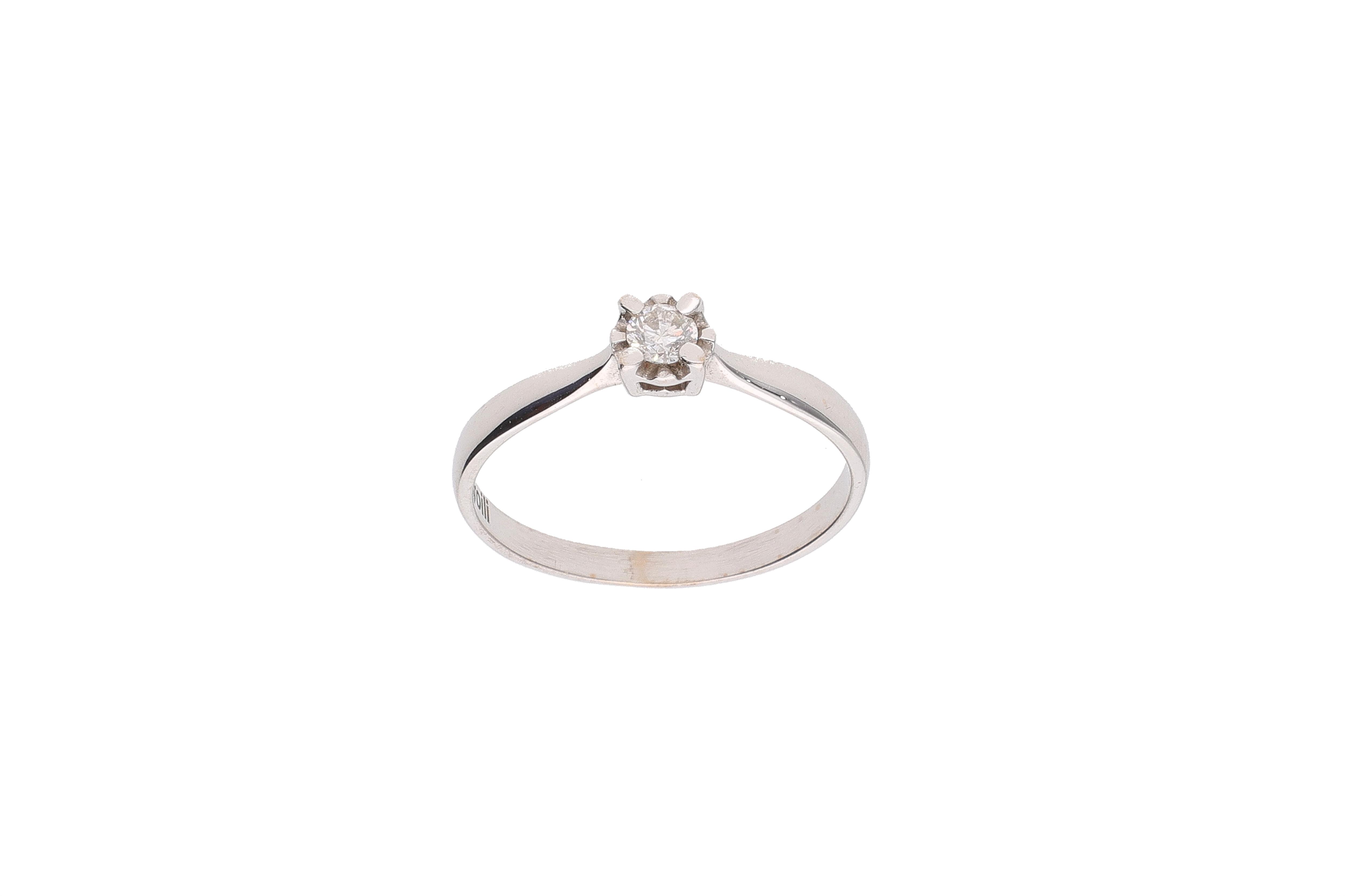 Anello con diamante - Asta Preziosi