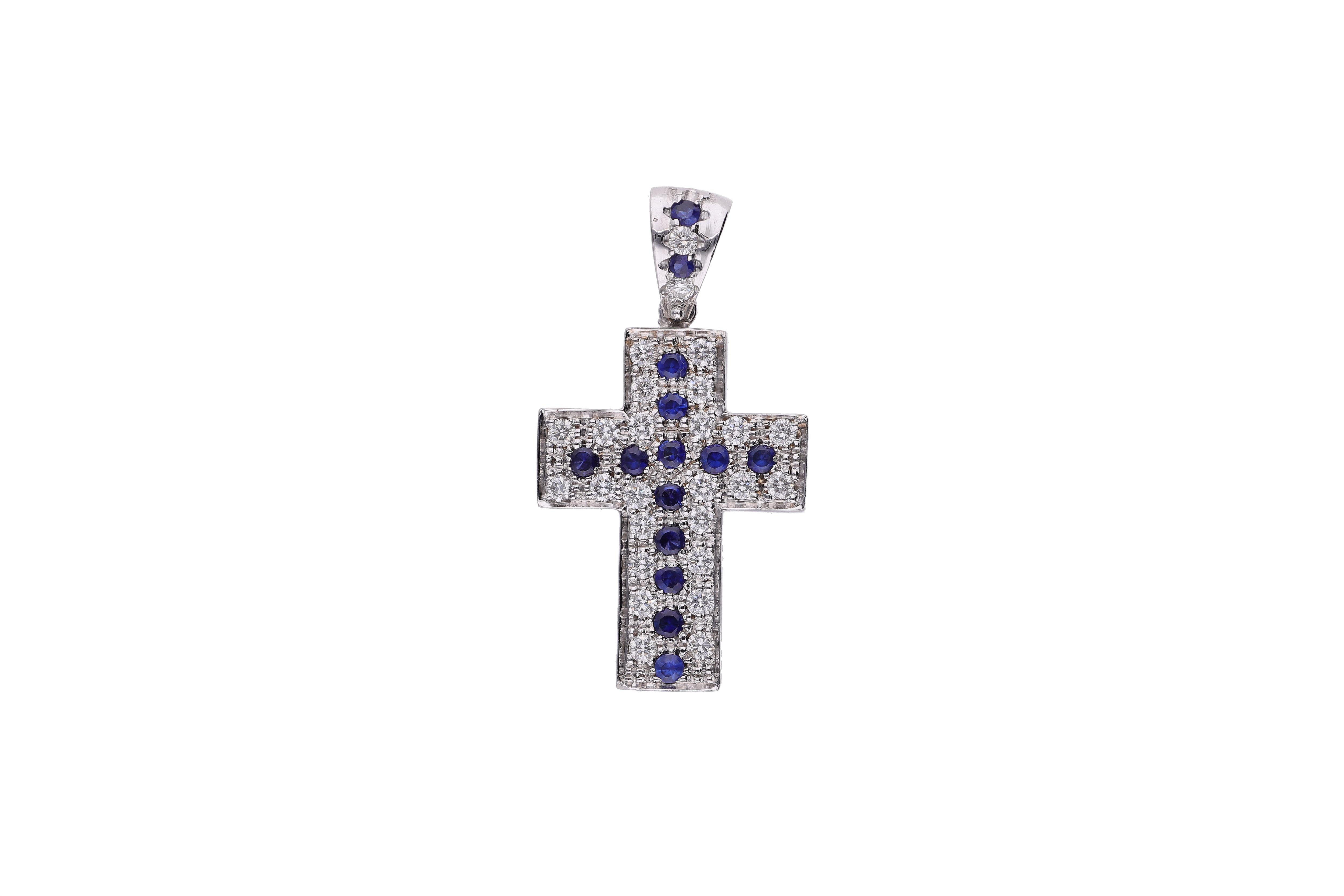 Ciondolo con diamanti e pietre blu - Asta Preziosi