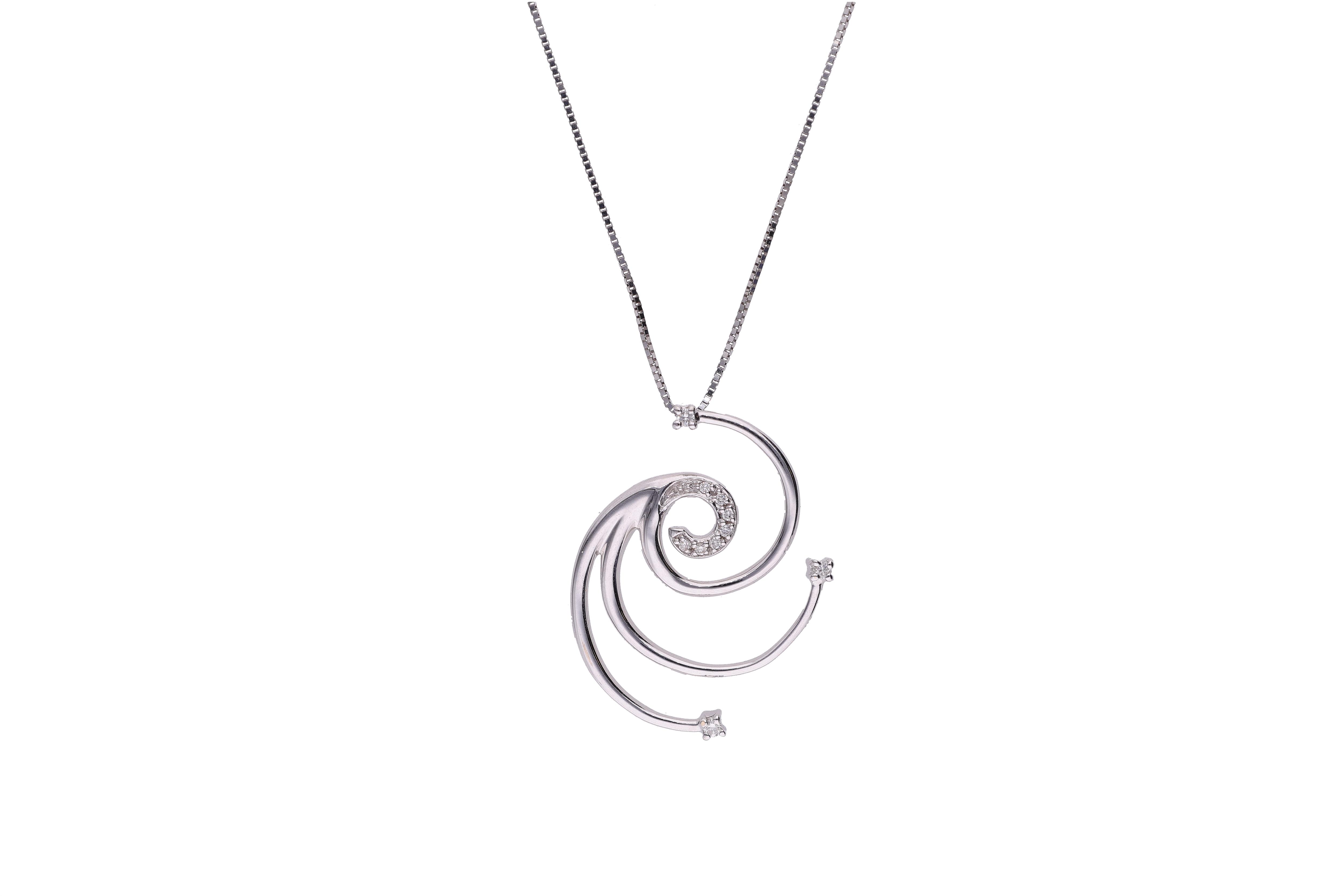 Collier con elemento mobile con diamanti - Asta Preziosi