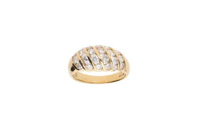 Anello a fascia bombata con diamanti - Asta Preziosi Anello a fascia bombata con diamanti - Asta Preziosi