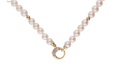 Collana di perle coltivate con diamanti - Asta Preziosi Collana di perle coltivate con diamanti - Asta Preziosi
