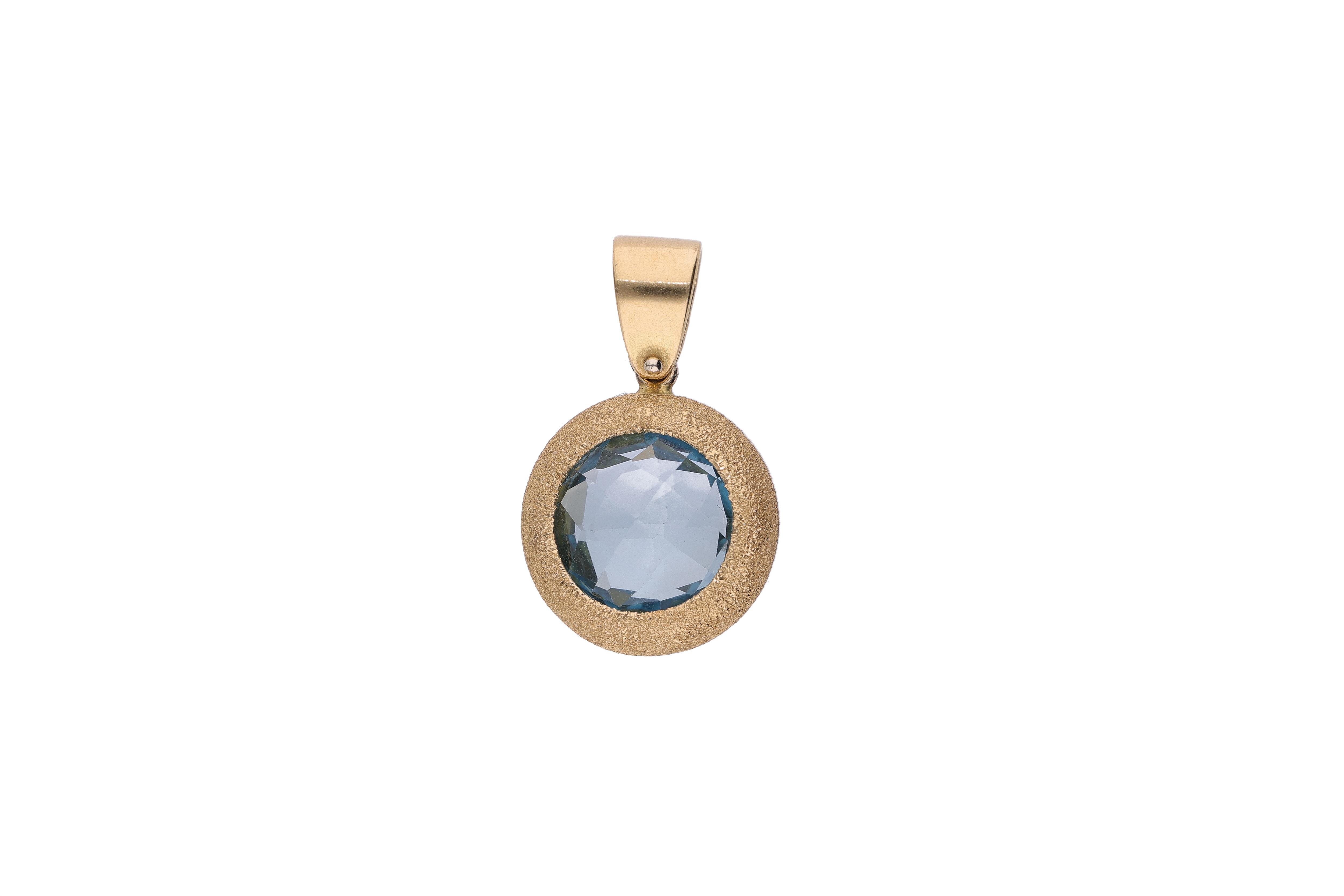Pendente con topazio azzurro - Asta Preziosi