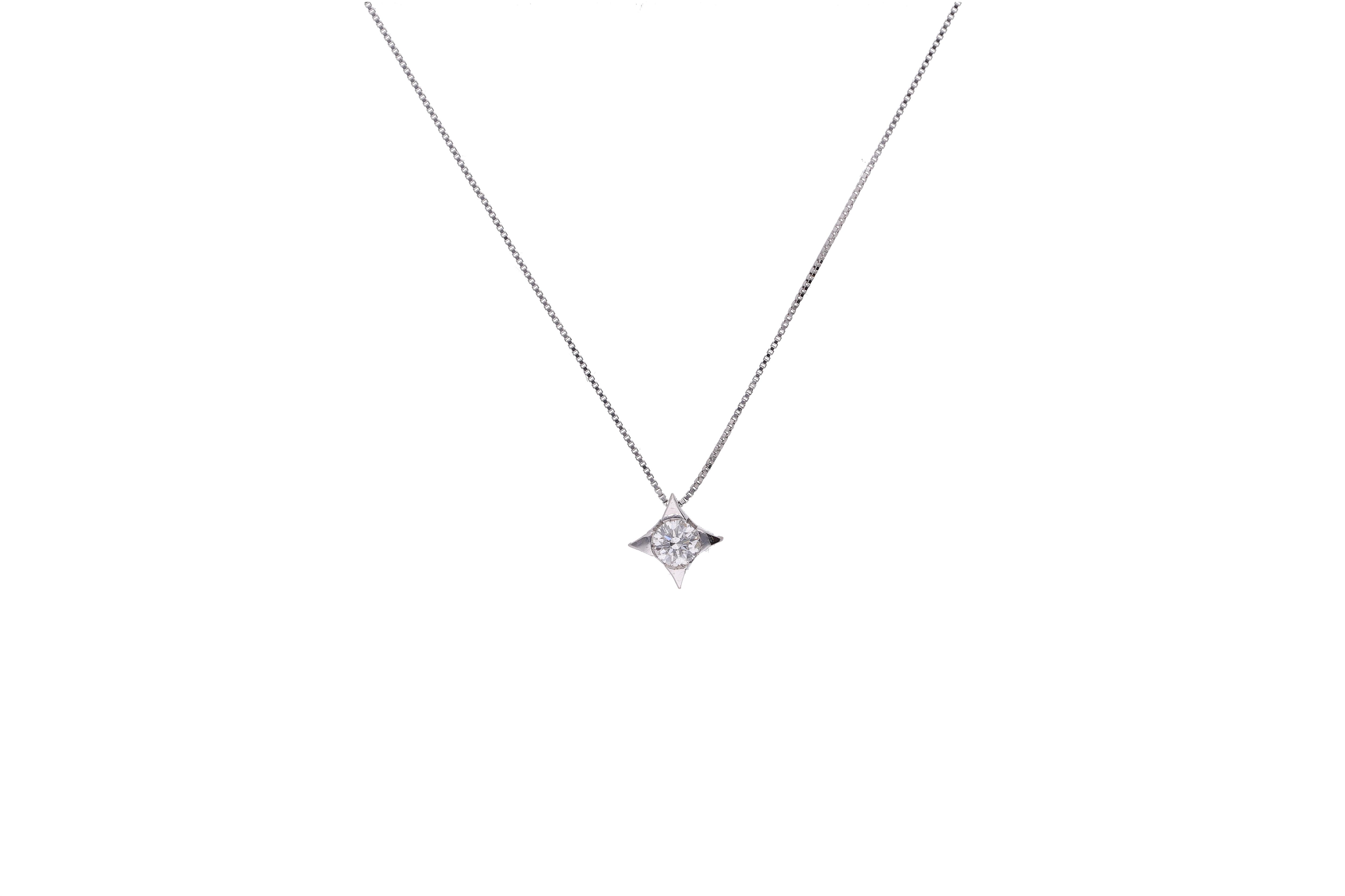 Yukiko, collana con diamante - Asta Preziosi