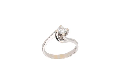 Anello con diamante - Asta Preziosi