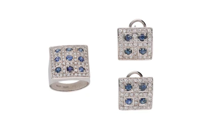 Anello e orecchini con pietre - Asta Preziosi