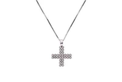 Collana e pendente a forma di croce - Asta Preziosi