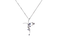Collana con pendente di diamanti e zaffiri - Asta Preziosi