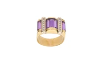 Anello con diamanti e pietre viola - Asta Preziosi Anello con diamanti e pietre viola - Asta Preziosi