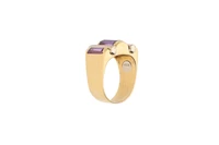 Anello con diamanti e pietre viola - Asta Preziosi Anello con diamanti e pietre viola - Asta Preziosi