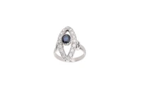 Anello con zaffiro e diamanti - Asta Preziosi Anello con zaffiro e diamanti - Asta Preziosi
