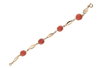 Bracciale con sfere di corallo - Asta Preziosi Bracciale con sfere di corallo - Asta Preziosi