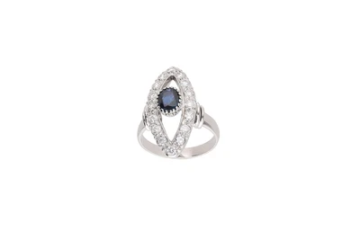 Anello con zaffiro e diamanti - Asta Preziosi Anello con zaffiro e diamanti - Asta Preziosi