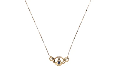 Collier con zaffiro e diamante - Asta Preziosi Collier con zaffiro e diamante - Asta Preziosi