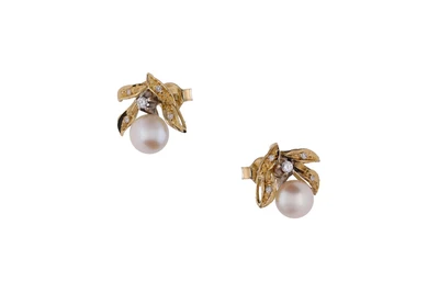 Orecchini con perle coltivate e diamanti - Asta Preziosi Orecchini con perle coltivate e diamanti - Asta Preziosi
