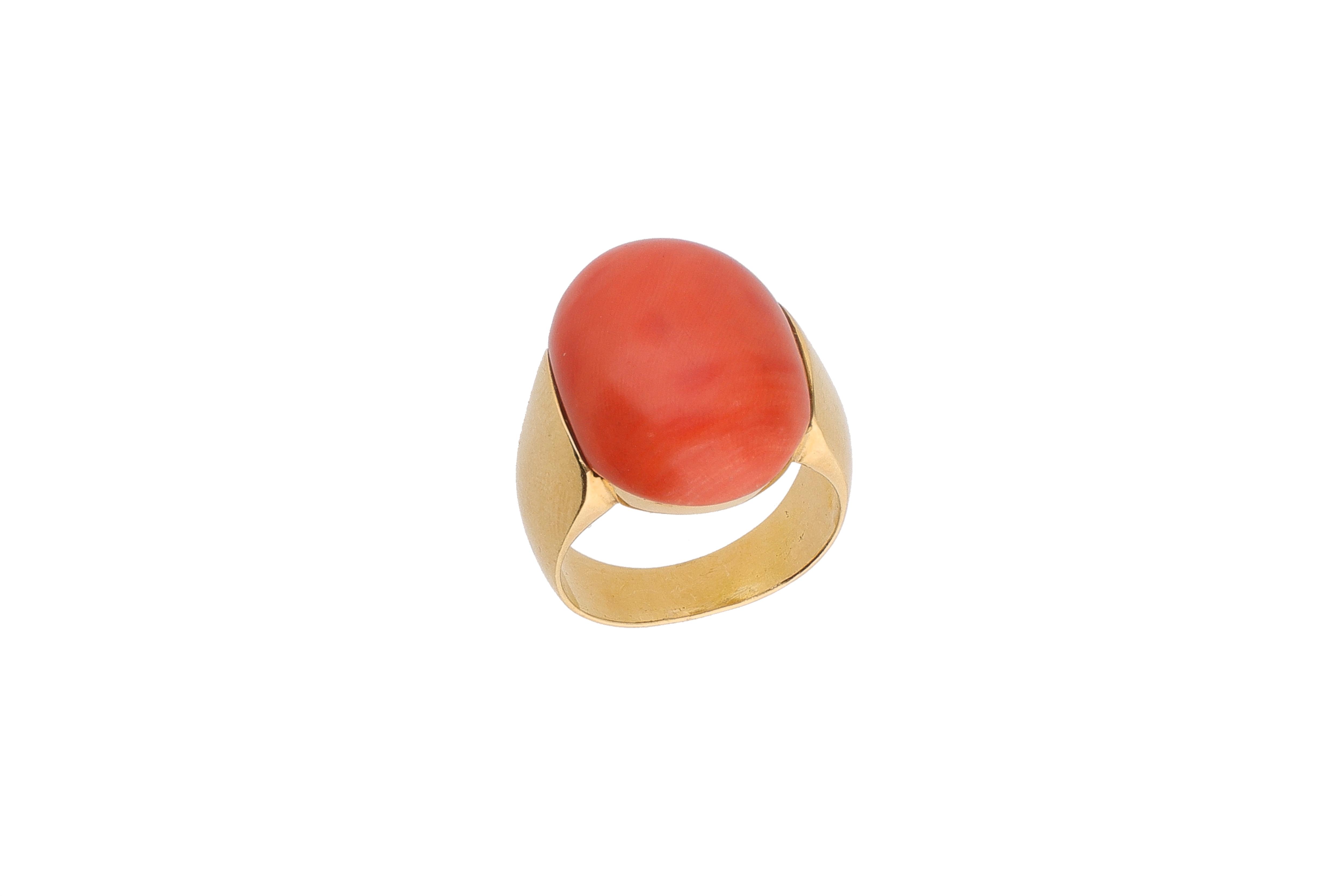 Anello con corallo - Asta Preziosi