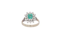 Anello con diamanti e smeraldo - Asta Preziosi Anello con diamanti e smeraldo - Asta Preziosi
