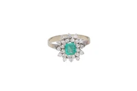 Anello con diamanti e smeraldo - Asta Preziosi Anello con diamanti e smeraldo - Asta Preziosi