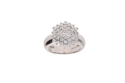 Anello a fascia bombata con diamanti - Asta Preziosi Anello a fascia bombata con diamanti - Asta Preziosi
