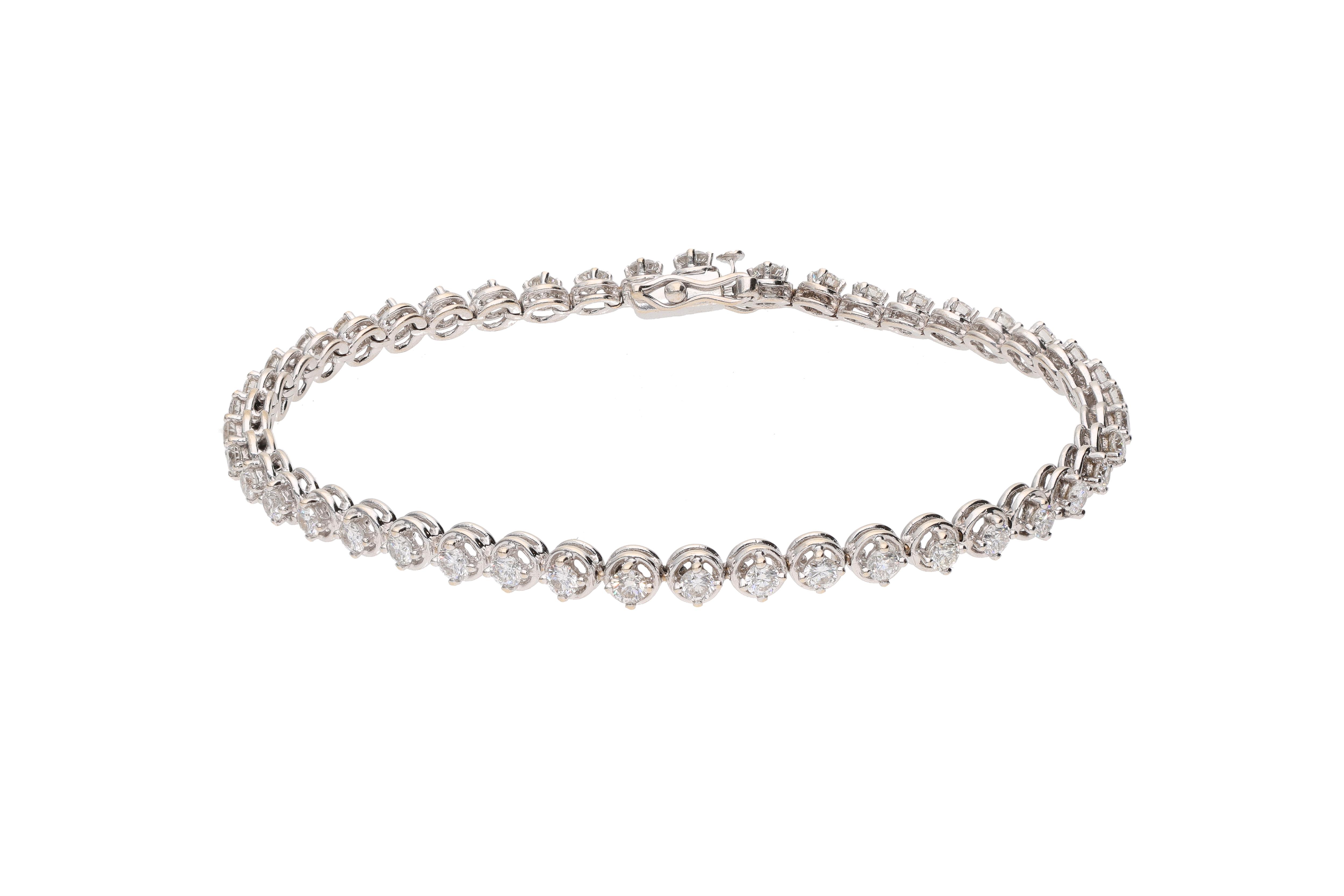 Bracciale tennis con diamanti - Asta Preziosi