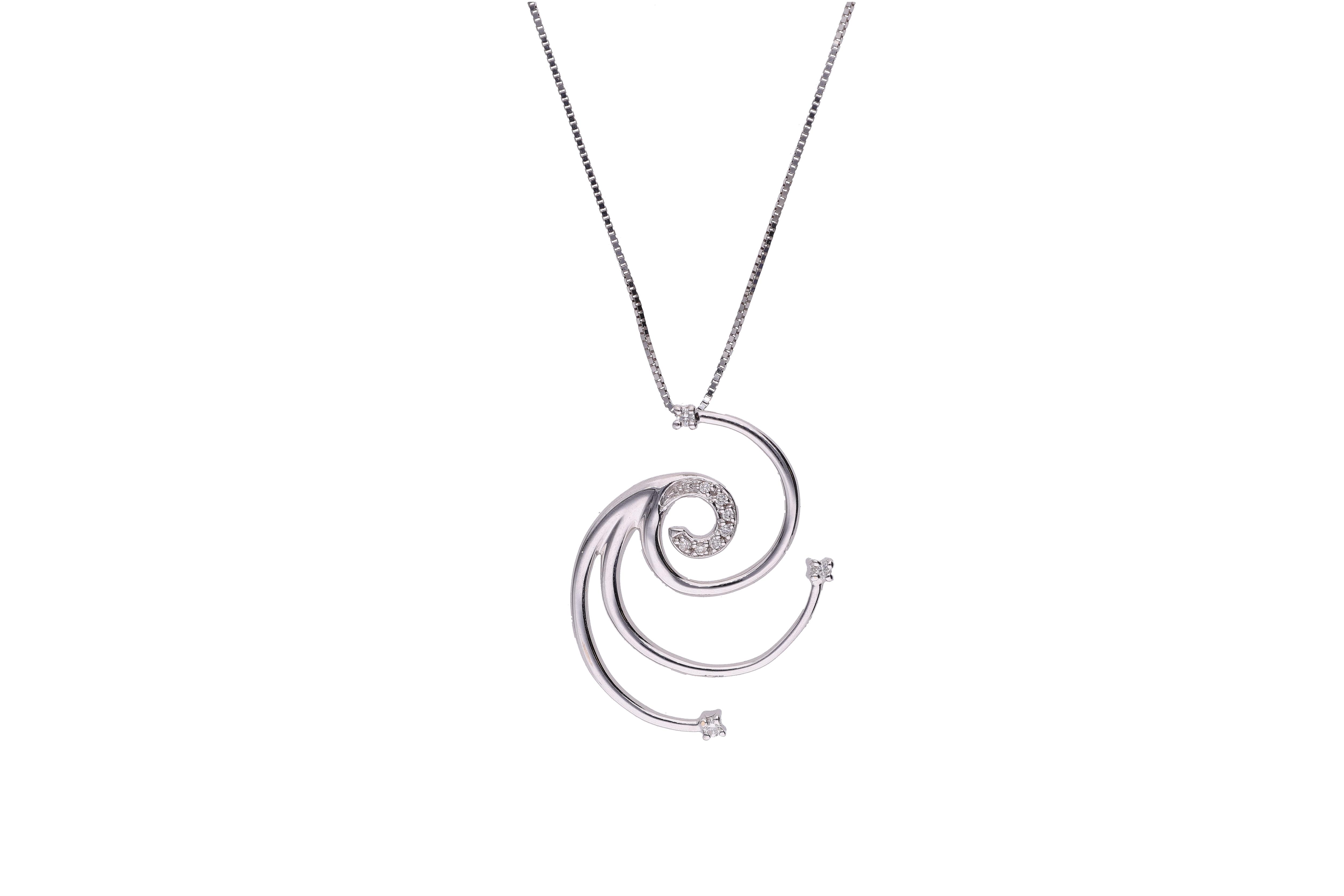 Collier con elemento mobile con diamanti - Asta Preziosi