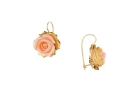 Orecchini con rose in corallo - Asta Preziosi Orecchini con rose in corallo - Asta Preziosi