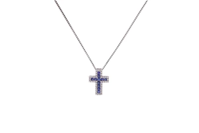 Collana con ciondolo con zaffiri e diamanti - Asta Preziosi Collana con ciondolo con zaffiri e diamanti - Asta Preziosi