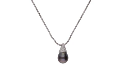 Collana e pendente con diamanti e perla coltivata - Asta Preziosi Collana e pendente con diamanti e perla coltivata - Asta Preziosi