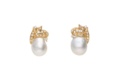 Orecchini con perle barocche e diamanti - Asta Preziosi Orecchini con perle barocche e diamanti - Asta Preziosi