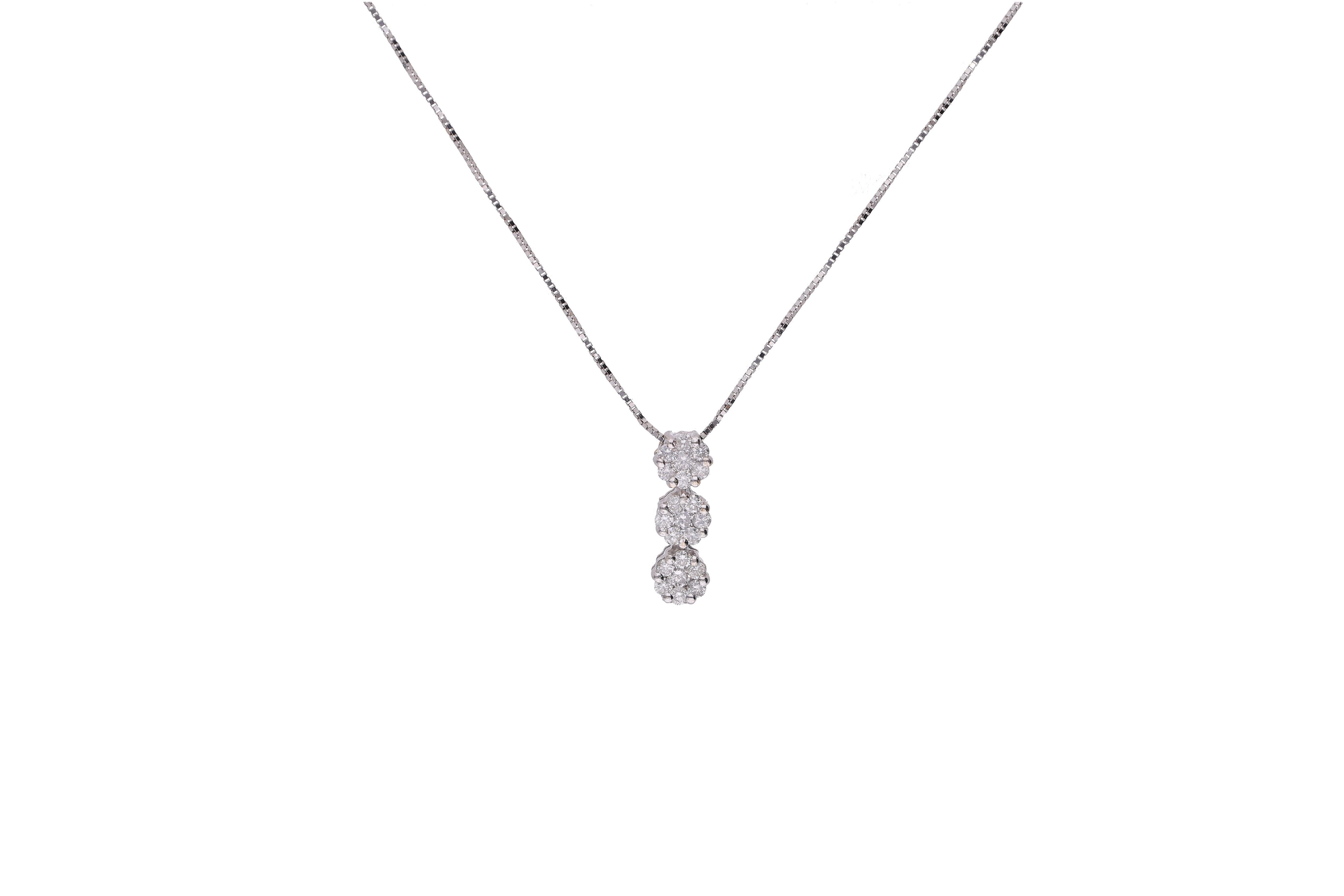 Collana e pendente con diamanti - Asta Preziosi