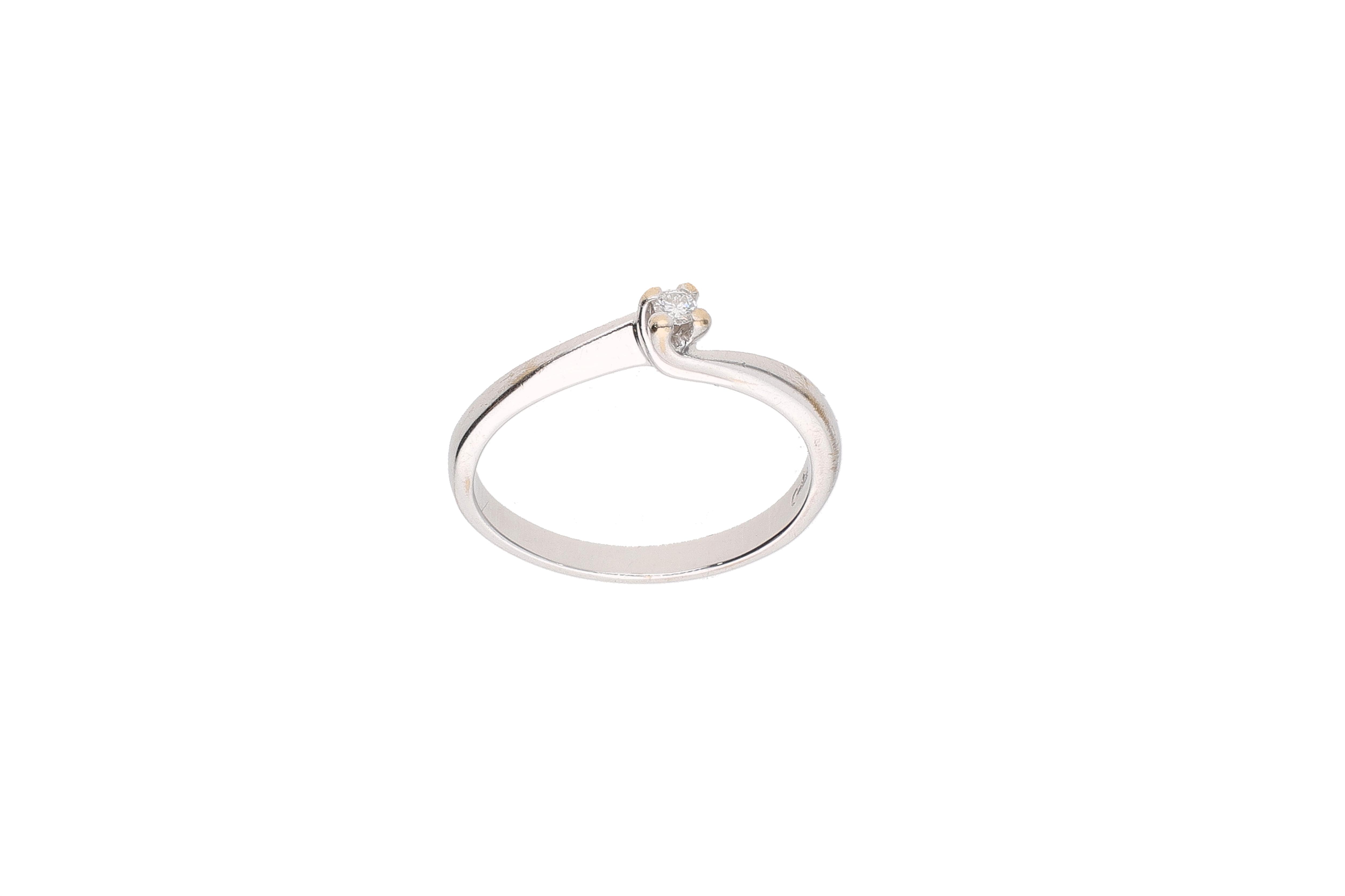 Miluna, anello con diamante - Asta Preziosi