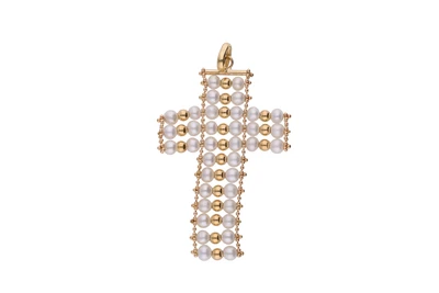 Pendente a forma di croce con perline - Asta Preziosi Pendente a forma di croce con perline - Asta Preziosi