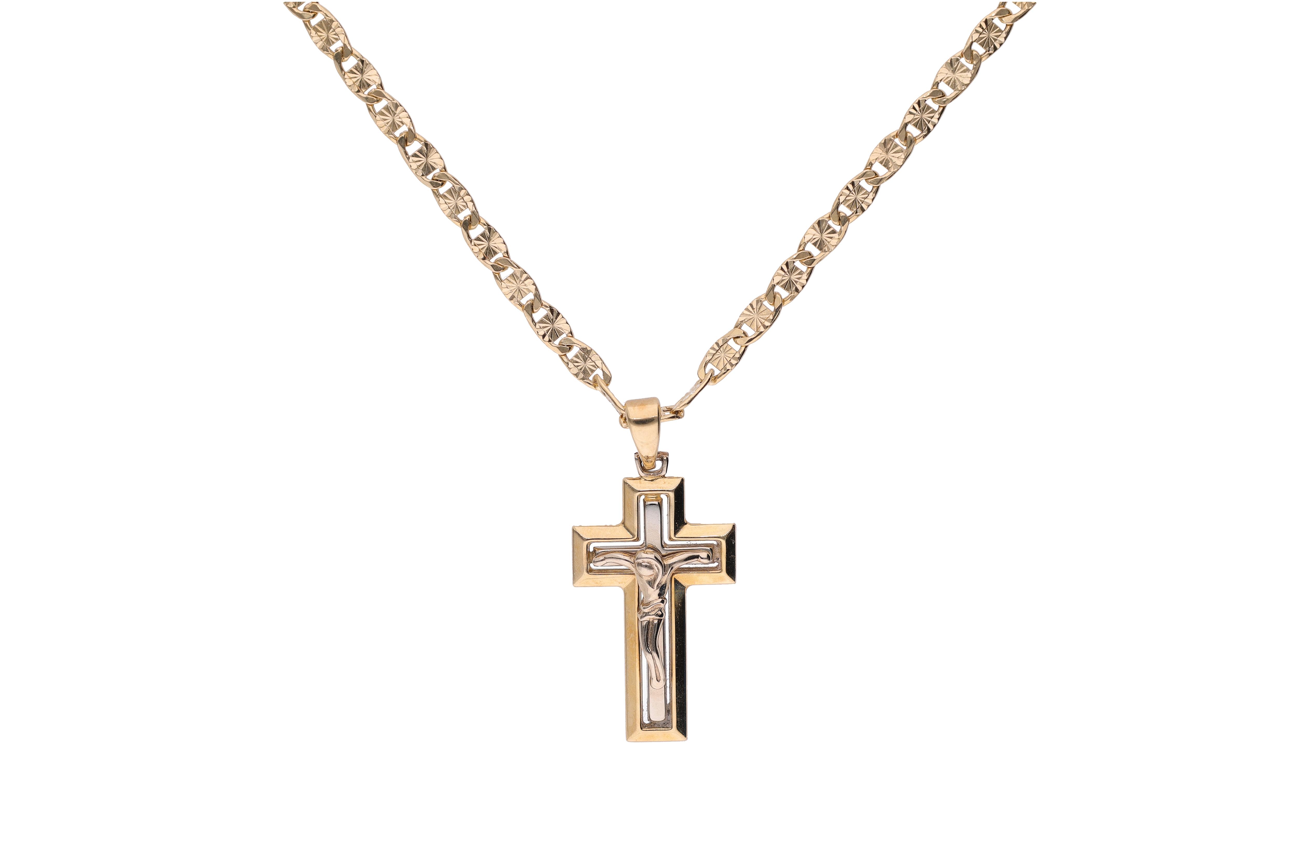 Collana con crocetta - Asta Preziosi