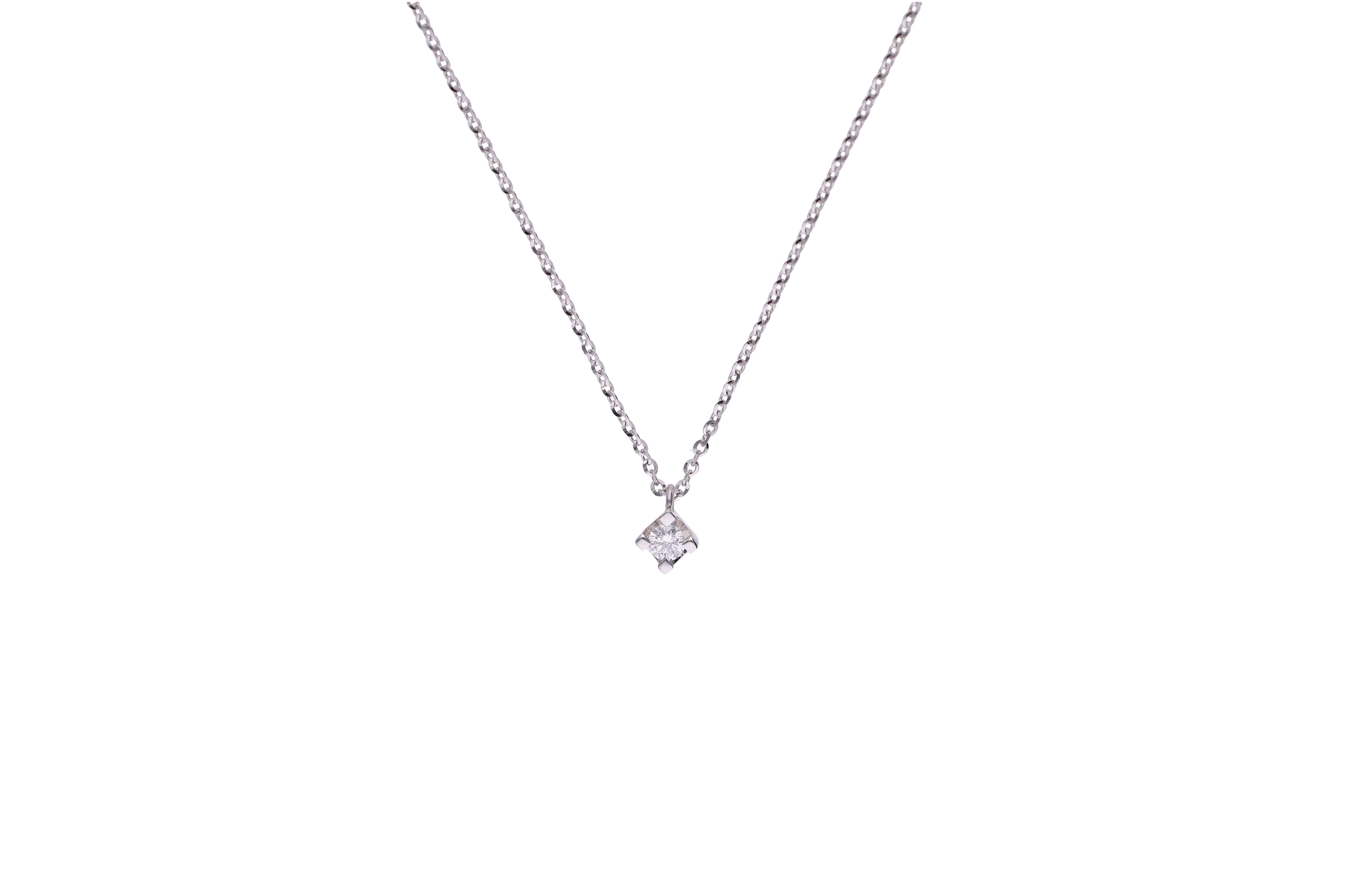 Collana con diamante - Asta Preziosi