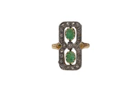 Anello con smeraldi e diamanti - Asta Preziosi