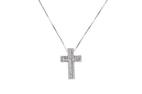 Collana e crocetta con diamanti - Asta Preziosi