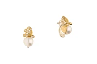 Orecchini con perle coltivate e diamanti - Asta Preziosi